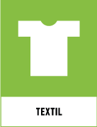 Återvinningsskyltar - Källsorteringsskyltar - Returskyltar - Återbruk - Textil