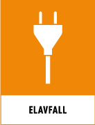 Återvinningsskyltar - Källsorteringsskyltar - Returskyltar - Elektronikavfall - Elavfall