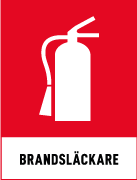 Återvinningsskyltar - Källsorteringsskyltar - Returskyltar - Farligt avfall - Brandsläckare