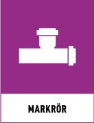 Återvinningsskyltar - Källsorteringsskyltar - Returskyltar - Plast och gummi - Markrör