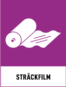 Återvinningsskyltar - Källsorteringsskyltar - Returskyltar - Plast och gummi - Sträckfilm