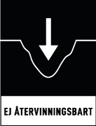 Återvinningsskyltar - Källsorteringsskyltar - Returskyltar - Rest efter sortering - Ej återvinningsbar (tidigare kallad deponi)