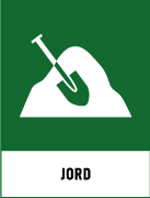 Återvinningsskyltar - Källsorteringsskyltar - Returskyltar - Trädgårdsavfall - Jord