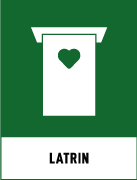 Återvinningsskyltar - Källsorteringsskyltar - Returskyltar - Trädgårdsavfall - Latrin