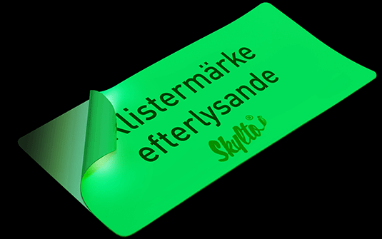 Efterlysande, självlysande, fluorescerande klistermärken, dekaler och stickers i mörker.